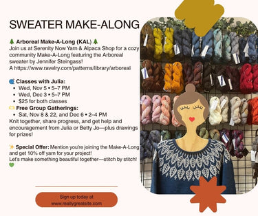 Arboreal Sweater Make-Along knitting time