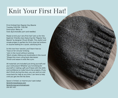 First Knitted Hat Class