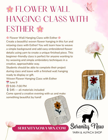 Flower Wall Hanging Class with Esther