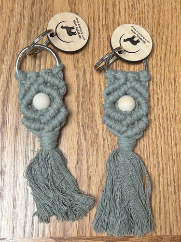 Macrame Keychain 6" D ring