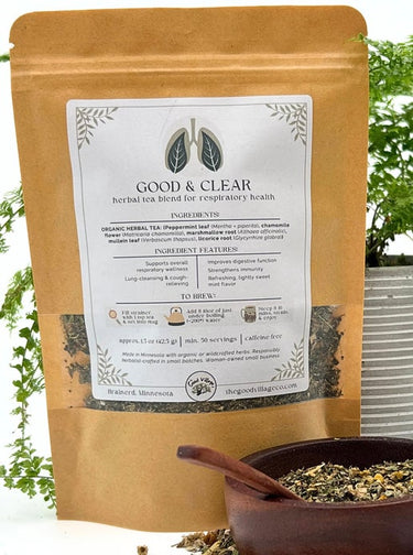 Good & Clear herbal tea blend for respiratory wellness & comfort