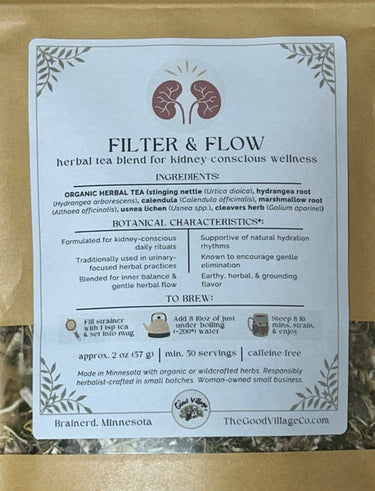 Filter & Flow Herbal tea blend for kidney conscious wellness
