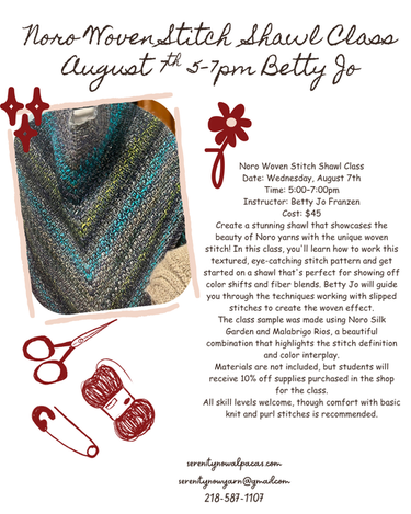 Noro Woven Stitch Shawl Class