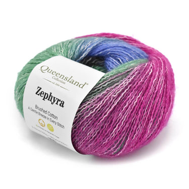 Queensland Collection Zephyra brushed cotton yarn in gradient colors